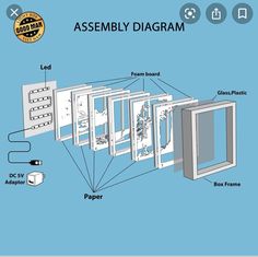 the assembly diagram for an automatic door and window system