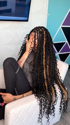 Twist with curls | locs/twist | Curly locs/twist| Black Girl Hairstyles| Black Women Art| Hairstyle Inspo Aesthetic Hairstyles, Feed In Braids Hairstyles, Goddess Braids Hairstyles, Hair Twist, Crazy Women, Cute Braided Hairstyles, Hair Therapy, Braided Cornrow Hairstyles, Twist Styles