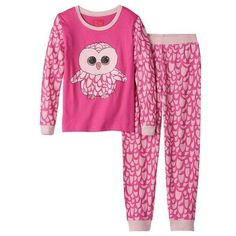 NWT Girls Beanie Boo Pinky the Owl Cotton Pajamas - Size 4 This is a brand new pair of girls 2-piece pajamas. Bring her favorite Beanie Boo to bedtime with this TY Pinky the Owl pajama set. The two piece set is long-john style which are intended to be snug fitting because they are cotton. The crewneck top has long sleeves and the pants have an elastic waistband and ribbed cuffs. They feature the adorable Pinky owl graphic with glitter accents. These are 100% cotton. They are a girls size 4 and t Owl Pajamas, Girls Beanie, Owl Graphic, Girl Beanie, Ty Beanie Boos, Beanie Boo, Long John, Beanie Boos, Cotton Set