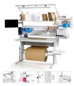 an image of a computer workbench with instructions on how to use it