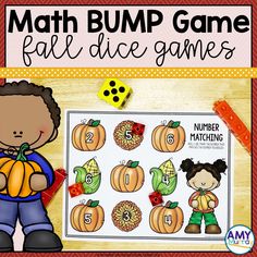 a pumpkin themed math bump game for fall