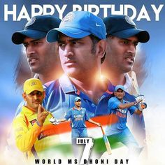 MS. Dhoni Best Birthday Images, Ms Doni, Dhoni Quotes, Ms Dhoni Wallpapers, Shikhar Dhawan, World Cricket, Dhoni Wallpapers, Cricket Wallpapers