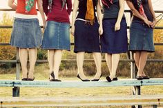 friends.. <3 Christian Style, Apostolic Pentecostal, Denim Skirts Knee Length, Jean Skirt Outfits, Modest Style, Christian Fashion, Modest Skirts, Cute Skirts, Modest Dresses