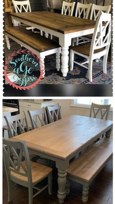 the before and after pictures of this dining room table