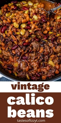 the recipe for this vintage calico beans casserole is easy to make and delicious