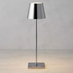 a lamp that is on top of a table