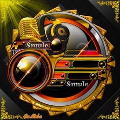 an image of a music player with the words smile on it's face and other symbols