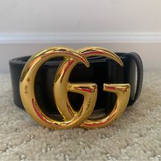 Black Women’s Gucci Belt Worn Twice Includes Box, Bag, Id Card Accessories Black Women, Belt Black, Gucci Accessories, Box Bag, Gucci Black, Gucci Belt, Black Belt, Gold Finish, Black Women