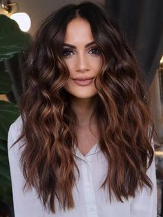 Reddish Brown Hair With Highlights, Mocha Brown Hair, Balayage Long Hair, Balayage Hair Dark, Brown Hair Balayage, Long Dark Hair, Brown Balayage, Colorful Life, Balayage Brunette