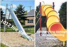 there are three different types of playground equipment