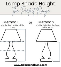 the lamps shade height guide for each lamp in this article, you can see how to measure