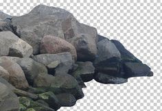 rocks with moss growing out of them on the side of a hill transparent background png clipart