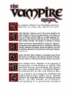 an advertisement for the vampire store in red and black with text that reads, it's