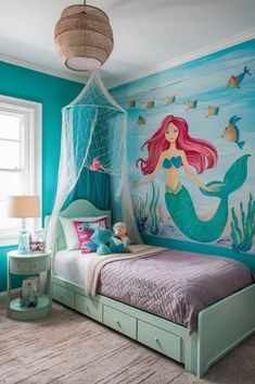 #homedecor, #christmasdecor, #interiordesign, #officeinterior, #officedesigns, #homedesign, #decor inspiration ,#homeinterior ,#earthydecor ,#christmasroom ,#kitchendecor ,#kid's room Mermaid Bedroom Decor, Mermaid Themed Bedroom, Mermaid Decor Bedroom, Mermaid Bedroom, Room Makeover Ideas, Gallery Ideas