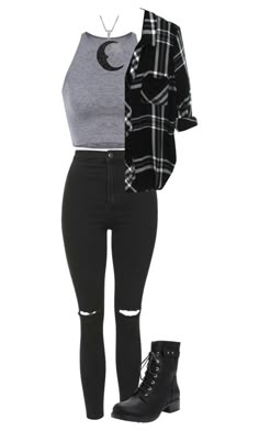 Tv Show Inspired Outfits Polyvore, Black Modern Outfit, Sophisticated Emo Outfits, Lite Goth Outfits, Minimalist Witch Outfit, Fall Outfits Hourglass Shape, Hard Rock Concert Outfit, Cute Edgy Outfits Grunge, Edgy Autumn Outfits