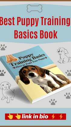 the puppy training basics book is shown