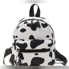 New Cow Print, The Other Bag Is For Measurements I Have 1 Left Only #Cow #Backpack #Mini #Gift #New Basket Veja, Small School Bags, Butterfly Bags, Leopard Bag, Shoulder Bags For School, Mini Mochila, Bags For Teens, Women's Backpacks, Patterned Backpack