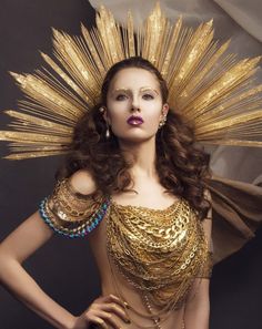 Golden Costume, Adrienne Rich, Cook Photography, Skin Burns, Head Pieces, Trendy Makeup, Bridal Makeup Artist, Fantasy Costumes, Art And Craft