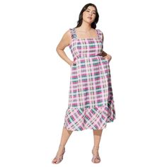 Torrid Mini Poplin Tiered Ruffle Strap Dress Plaid Green Pink Nwt Plus 1x 14-16 Brand New With Tags Fit Model Is 5'10" Wearing Size 1. Smocked Back Panel. Mini Length. Materials + Care Poplin Woven Fabric. 97% Cotton, 3% Spandex. Wash Cold. Dry Low. Imported. Details Square Neckline With Fixed Straps. Sleeveless. Functional Pockets. Plaid Print. Bust 20.5" Waist 18" Length 48" From Shoulder Tags: Light Academia, Regencycore, Princesscore, Vsco, Preppy, Balletcore, Nerdy, Country Club, School, Scholar, College, University, Girl Next Door, Gnd, School Girl, Elle Woods, Legally Blonde, Blair Waldorf, Taylor Swift, Folklore, Oxford, Mermaidcore, Balletcore Barbiecore, Doll, Harajuku, Knit Skater Dress, Midi Skater Dress, Tiered Ruffle Dress, Tea Length Dresses, Torrid Dresses, Size 16 Dresses, Faux Wrap Dress, Plaid Print, Plaid Dress