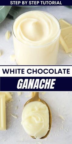 how to make white chocolate ganache with step - by - step instructions and pictures