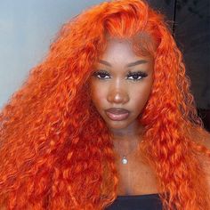 CurlyMe Hair Ginger Orange Colored Water Wave Human Hair 13x4 Lace Front Wigs For Women Water Wave Hair, Mongolian Hair, Orange Water, Textured Curly Hair, Hair Care Oil, Hair Lace Front Wigs, Birthday Hair, Blonde Lace Front Wigs, Wigs Hair