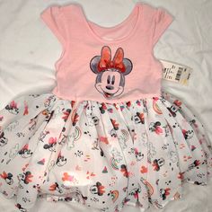 Nwt Disney Minnie Mouse Tulle Dress W/ Bottoms/Diaper Panties. 12 Months Playful Minnie Mouse Summer Dress, Playful Minnie Mouse Fitted Dress, Playful Minnie Mouse Short Sleeve Dress, Playful Fitted Minnie Mouse Dress, Playful Short Sleeve Minnie Mouse Dress, Pink Character Print Dress For Spring, Minnie Mouse Sleeveless Fitted Dress, Minnie Mouse Fitted Sleeveless Dress, Playful Minnie Mouse Dress-up Dress