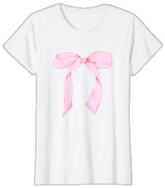 Aesthetic Bow, Bow Graphic, Bow Coquette, Bow Print, Pink Bow, Shop Top, Fashion Brands, Branded T Shirts, Pink Ladies