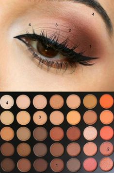 Brown Eyeshadow Tutorial, Morphe 350, Brown Eye Makeup Tutorial, Membentuk Alis, Makeup Morphe, Trendy Eyeshadow, Tutorial Eyeshadow, Eyeshadow Tips