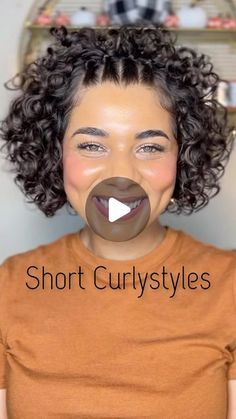 BreAnna Dona’e on Instagram: "🌀✨ Get ready for some curly hair magic in Episode 1 of my ‘Short Curlyhairstyles’ series! Join me as I team up with @keracareofficial and make a quick stop at my beloved @sallybeauty to grab my secret weapon - Super Gold Gel. Let’s unlock the world of cute short curly hairstyles together! 👩🏽‍🦱❤️  #curlyhairstyles #shortcurlyhairstyles #shortcurlyhair #keracare #gelessence #shortcurls #curlynaturalhair #curlyhairstyle #sallybeauty #curlyhair #curlyhairroutine" Short Curly Hairstyles With Accessories, Very Curly Short Hairstyles, Short Curly Hairstyles For Mixed Women, Biracial Short Curly Hair, Short Curly Hair Hacks, Short Curly Hair Dos Ideas, Styling Short Curly Hair Black Women, Curly Hair Short Black Women, How To Style Short Hair Curly