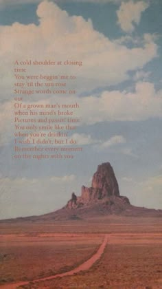 an image of a poem written in the desert