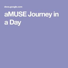 the words amuse journey in a day on a purple background