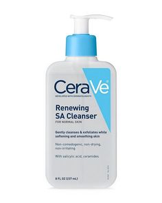 Renewing SA (Salicylic Acid) Cleanser | Face Wash | CeraVe Cerave Body Wash, Cera Ve Cleansers, Cerave Face Wash, Cerave Renewing Sa Cleanser, Cerave Cleanser, Youtuber Dr, Salicylic Acid Cleanser, Hydrating Skin