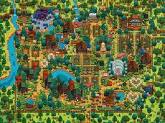 stardew valley farm layout Stardew Valley Retro Catalogue, Grandpa Shrine Stardew, Meadowlands Farm Stardew Valley Design, Meadowland Farm Layout, Stardew Valley 1.6 Farm Layout, Stardew Valley Wilderness Farm, Stardew Farm Names, Meadowlands Farm Stardew Valley Layout