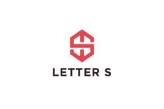 the letter s logo is shown in red and black, with an arrow on it