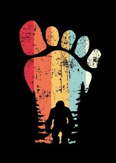 a bear paw print on a black background