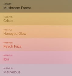 the color scheme for this website shows different shades of pink, yellow and oranges