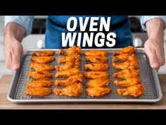 SUPER CRISPY Chicken Wings (No Deep Fryer) Oven Wings Crispy, Brian Lagerstrom, The Best Chicken Wings, Best Chicken Wings, Wings In The Oven, Chicken Wing Recipes Baked, Baked Wings, Chicken Baked