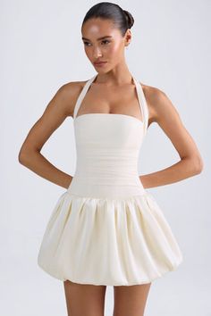 Sleeveless Short Dress, Bubble Hem, Grad Dresses, Oh Polly, Hem Skirt, Micro Mini, Kochi, Mode Inspiration, White Skirts