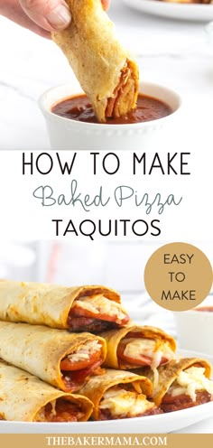 how to make baked pizza taquitass