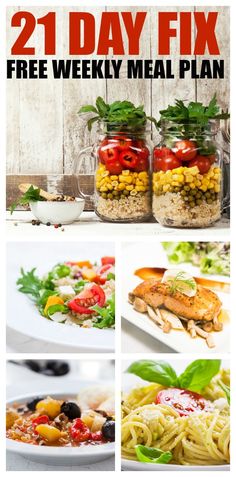 the meal plan is ready to be eaten and put in mason jars with fresh vegetables