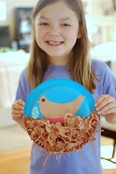 one day at a time: thank you and a bird's nest craft. Nest Craft For Kids, March Projects, Crafts For Daycare, My Fathers World, Preschool Valentines Day, Autumn Preschool, Nest Craft, Letter D Crafts, April Preschool