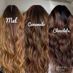 Qual a sua cor preferida??? **Tons Naturais**: As mechas são geralmente feitas em tons de caramelo, mel, dourado ou acobreado, dependendo do tom de pele e da cor base do cabelo. Isso garante que o resultado seja harmonioso e natural. #morenoiluminado Hype Hair, August 21, Cut And Color, Glow Up?, Hair Inspo, Color Matching, Hair Color, Hair Cuts, Hairstyles