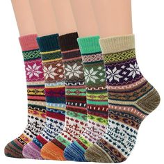 Zando Warm Wool Socks for Women Winter Vintage Knit Socks Comfort Casual Cotton Crew Socks Stocking Gifts for Women. Notice: 1.Our women winter warm socks are made of 35% wool,29% cotton and 36% polyester. The women wool socks are very soft.Keeping your feet warm and healthy during cold weather is important to your health,which is why we need soft,thick warm socks. 2.Hand wash,Do not machine wash or tumble dry. 6.Color differences allowed for light effects. About US: Zando will always stick to t Womens Wool Socks, Knit Boot Socks, Merino Wool Socks, Hiking Socks, Stocking Gifts, Knit Boots, Cozy Socks, Winter Socks, Warm Socks