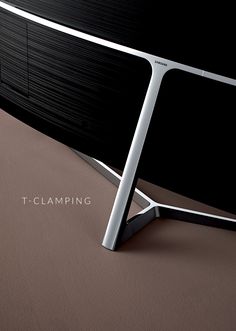 the t - clamping logo is displayed on an image of a television screen