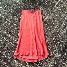 New/Never Worn. Midi Pink Skirt Midi Pink Skirt, Pink Skirt, Satin Skirt, Women Skirts Midi, Abercrombie Fitch, Midi Skirt, Womens Skirt, Satin, Skirt