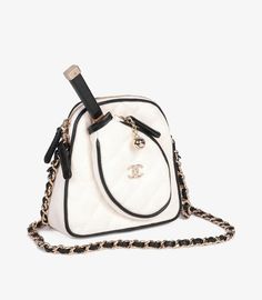 Chanel White Quilted Canvas and Black Calfskin Leather Mini Crossbody Tennis Bag For Sale at 1stDibs Chanel Cruise Bag, Chanel Tennis Bag, Chanel Sport, Chanel White, Tennis Bag, Chanel Cruise, White Quilt, Mini Crossbody, Chanel Handbags