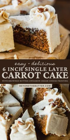 the best 6 inch single layer carrot cake