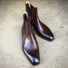 Handmade Men Brown Calf Leather Chelsea Boot on Storenvy Gentleman Shoes, Men's Shoe, Mens Fashion Classy, Elegant Shoes, Photo Instagram