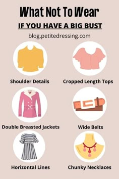 Petit Hourglass Shape, Hourglass With Tummy Outfits, Outfits For Women With Big Bust, Flattering Outfits For Big Bust, Outfit Ideas For Big Bust, Heavy Bust Outfit, Big Bust Style Outfits, Large Bust Outfits