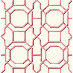 an abstract geometric pattern in pink and white with red lines on the bottom half of it